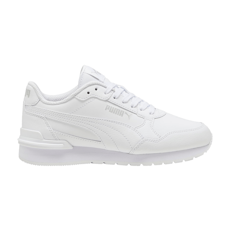 Puma ST Runner v4 Leather Big Kid 'White Cool Light Grey' — White/Cool Light Grey