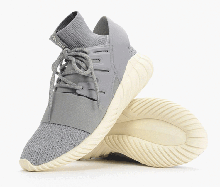Adidas Tubular Doom Primeknit 'Medium Solid Grey' — Medium Grey/Heather Solid Grey/Core White