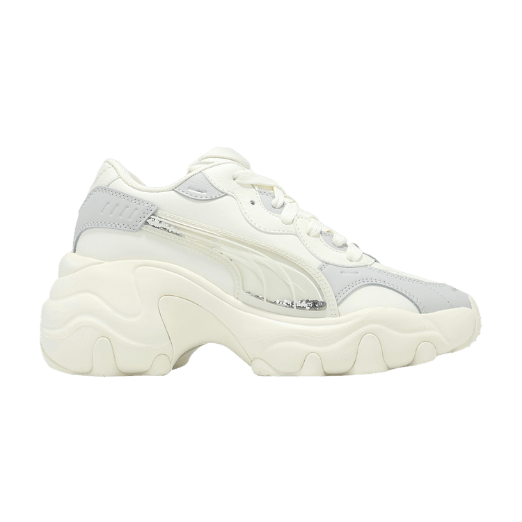 Puma Wmns Pulsar Wedge 'Sequin - Warm White Glacial Grey' — Warm White/Glacial Grey/Silver