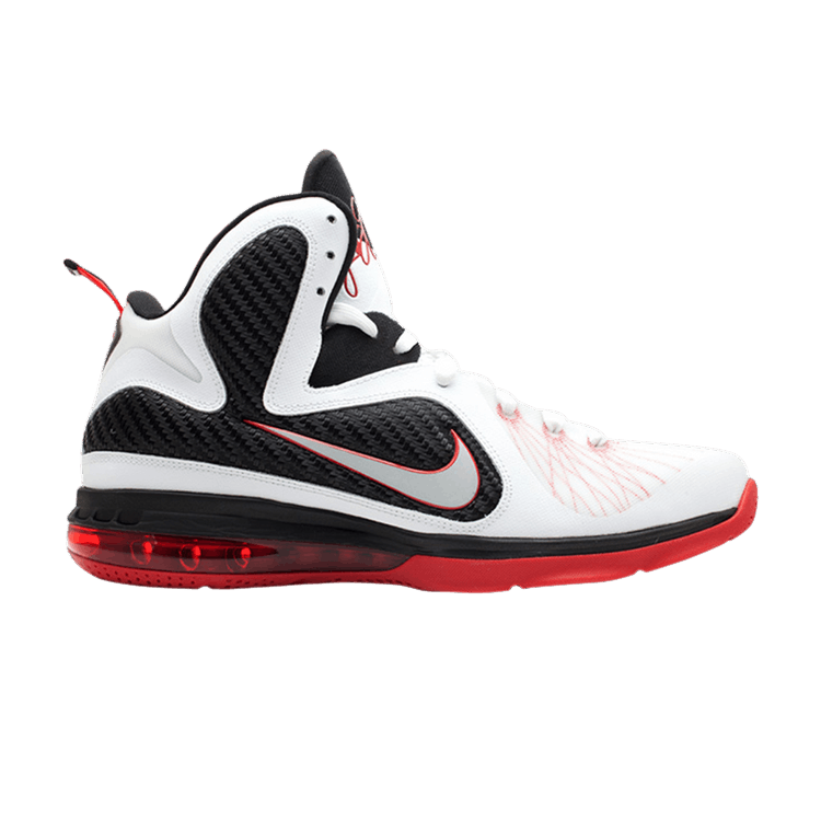 Nike LeBron 9 'Miami Heat Home' — White/White/Black/Sport Red