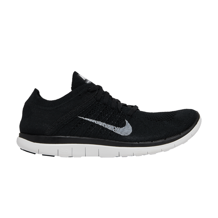Nike Free 4.0 Flyknit 'Black' — Black/White-Dark Grey