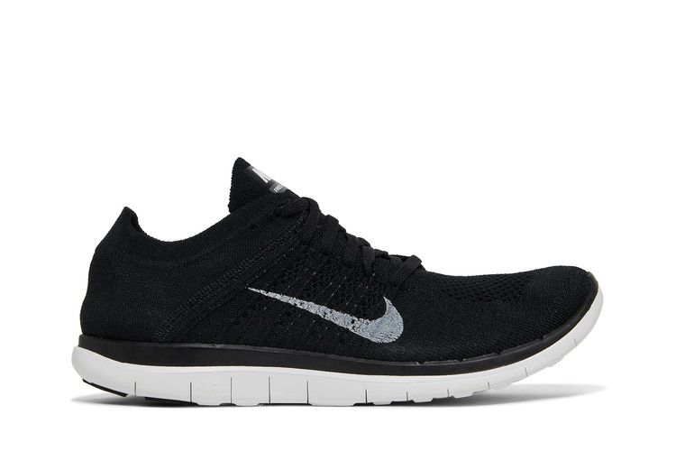 Nike Free 4.0 Flyknit 'Black' — Black/White-Dark Grey