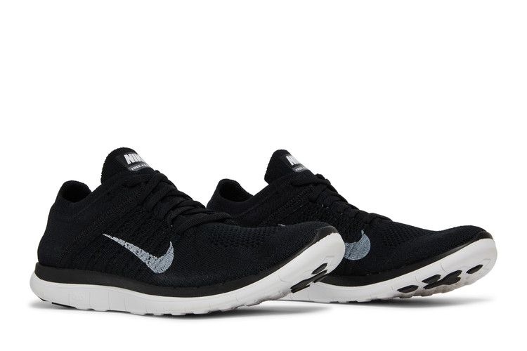 Nike Free 4.0 Flyknit 'Black' — Black/White-Dark Grey