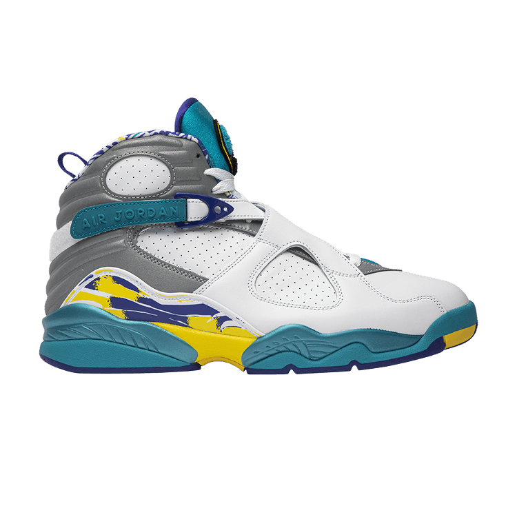 Wmns Air Jordan 8 Retro 'White Aqua' — White/Varsity Red-Bright Concord