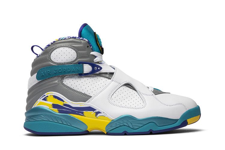 Wmns Air Jordan 8 Retro 'White Aqua' — White/Varsity Red-Bright Concord
