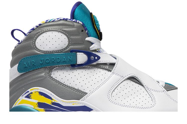 Wmns Air Jordan 8 Retro 'White Aqua' — White/Varsity Red-Bright Concord