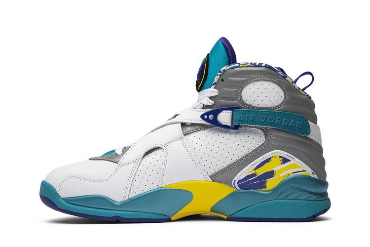 Wmns Air Jordan 8 Retro 'White Aqua' — White/Varsity Red-Bright Concord