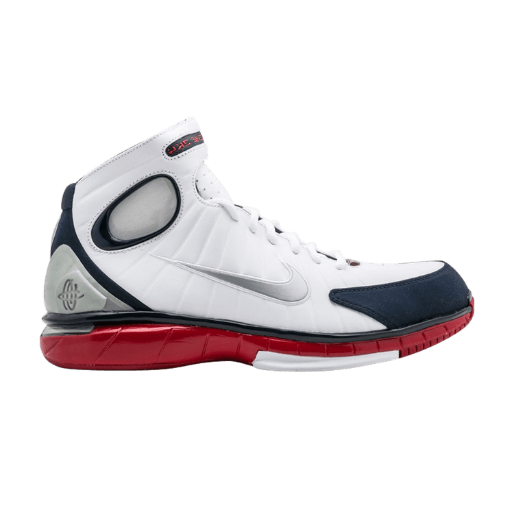 Nike Air Zoom Huarache 2K4 — White/Metallic Silver-Obsidian-Sport Red