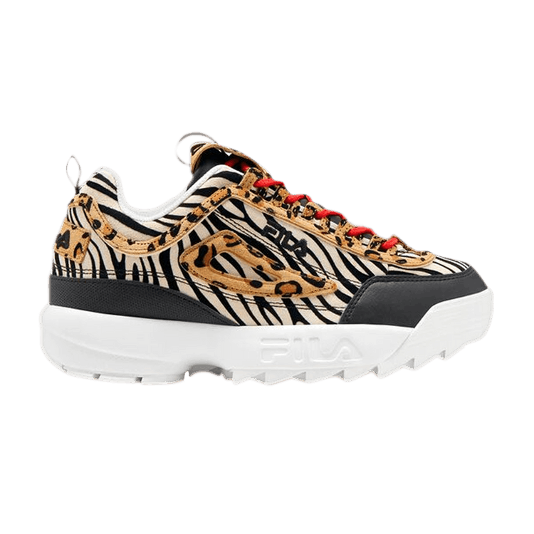 Fila Wmns Disruptor 2 'Animal' — Black/Multi-Color/White