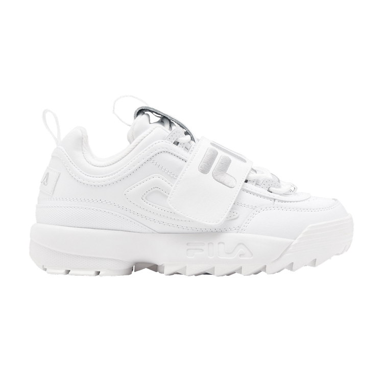 Fila Wmns Disruptor 2 'Applique - White Silver' — White/Metallic Silver/White