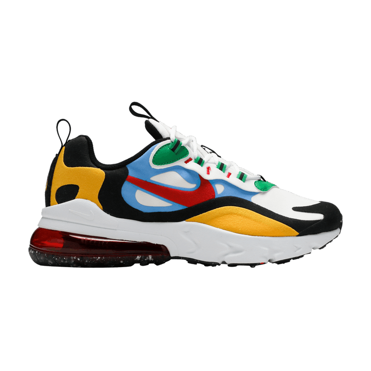 Nike Air Max 270 React BG 'Multi-Color' — White/White/University Gold/University Red