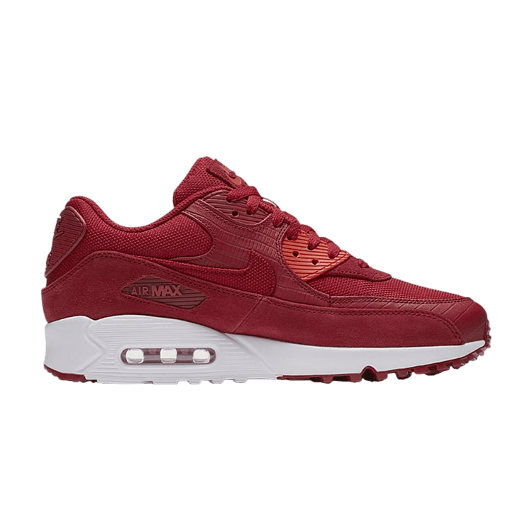 Nike Air Max 90 Premium 'Gym Red' — Gym Red/White/Habanero Red/Gym Red