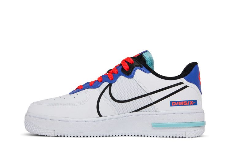 Nike Air Force 1 React GS 'Astronomy Blue Laser Crimson'
