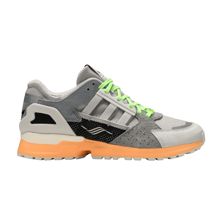 Adidas ZX 10000 C 'Grey Acid Orange' — Grey Two/Crystal White/Acid Orange