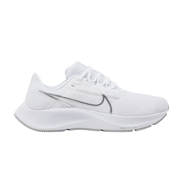 Nike Wmns Air Zoom Pegasus 38 'White Metallic Silver' — White/Pure Platinum/Wolf Grey/Metallic Silver