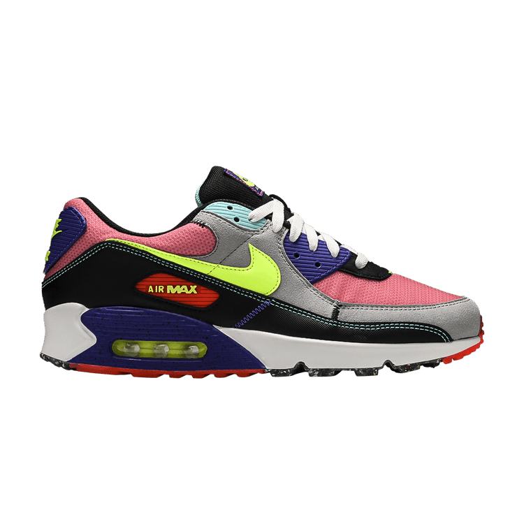 Nike Air Max 90 'Exeter Edition - Neon' — University Red/Black/Wolf Grey/Volt