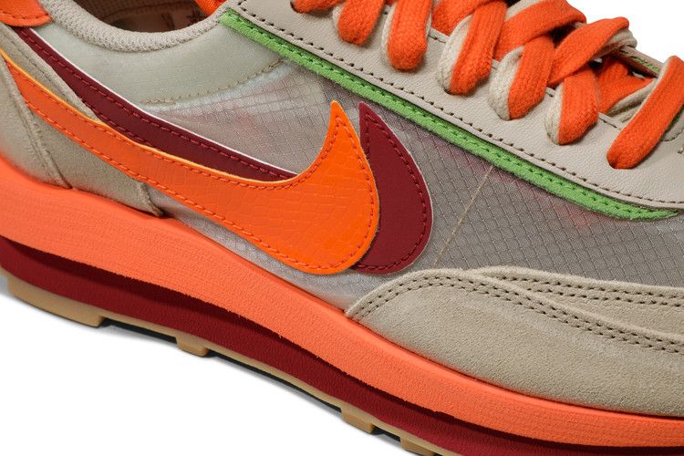 sacai x Clot x Nike LDWaffle 'Net Orange Blaze'