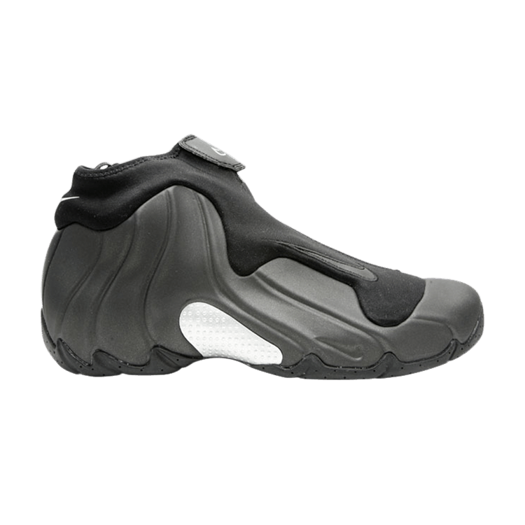 Nike Air Flightposite — Black/Black-White-Metallic Silver