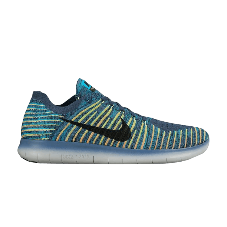 Nike Free RN Flyknit 'Squadron Green' — Squadron/Green/Blue Lagoon/Black