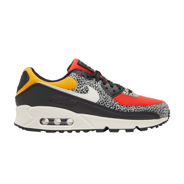 Nike Wmns Air Max 90 SE 'Safari' — Black/Chile Red/Pollen/Phantom