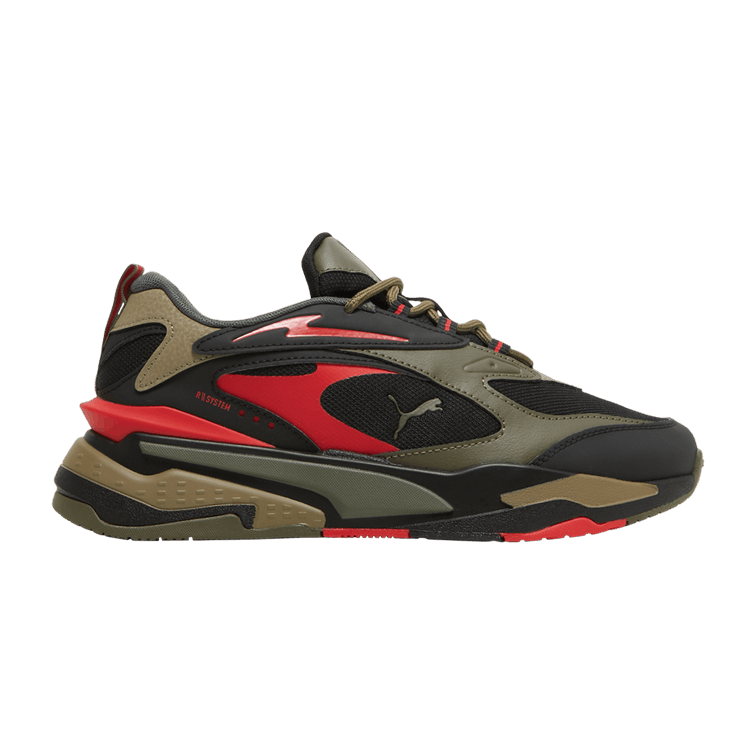 Puma RS-Fast Jr 'Tipoff' — Black/Covert Green/High Risk Red
