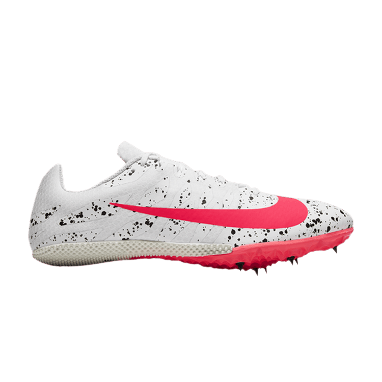 Nike Zoom Rival S 9 'Paint Splatter - White Crimson Jade' — White/Hyper Jade/Black/Flash Crimson (907564 101)