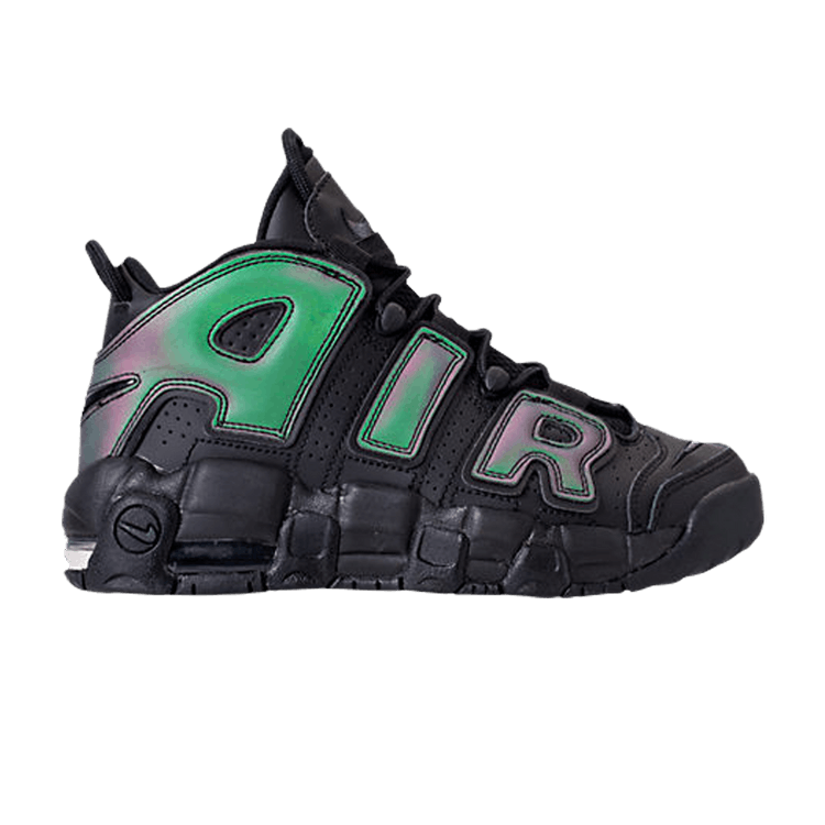 Nike Air More Uptempo GS 'Reflective' — Black/Black-Wolf Grey