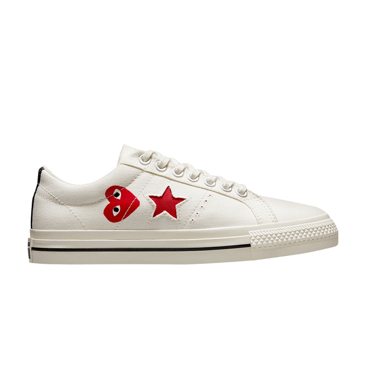 Comme des Garçons Play x Converse One Star 'Cloud Dancer' — Cloud Dancer/Red/White