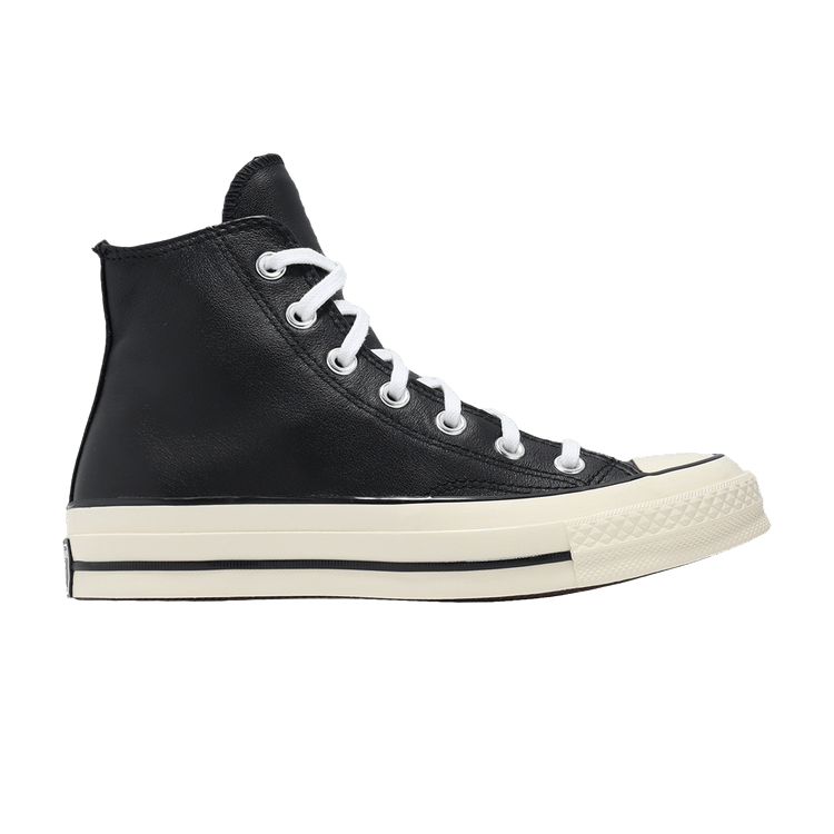Converse Chuck 70 Leather High 'Black' — Black/White/Egret