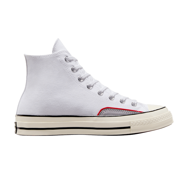 Converse Chuck 70 High '90s Sport - Ghost Town Grey' — White/Ghost Town Grey/Red