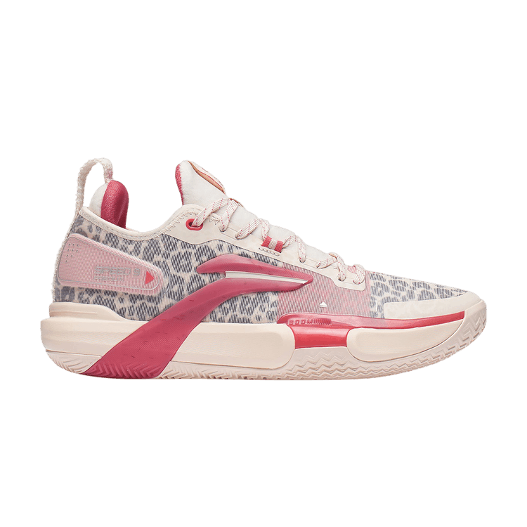 Li-Ning Speed 9 Premium 'Leopard' — Cream/Pink