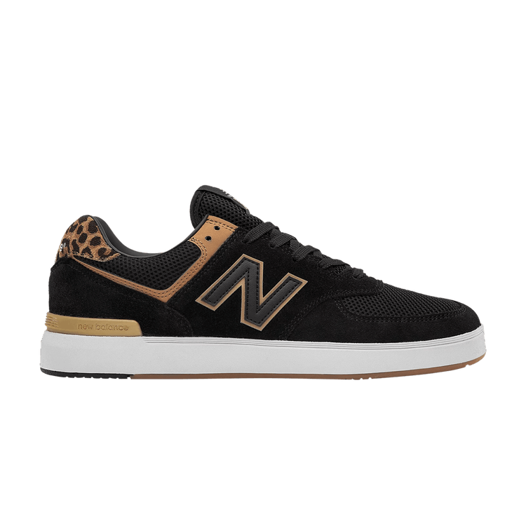 New Balance All Coasts 574 2E Wide 'Black Leopard' — Black/Leopard