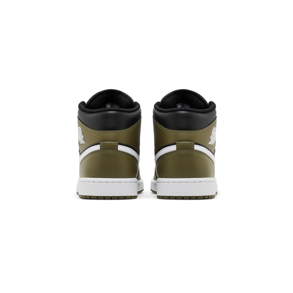 Air Jordan 1 Mid 'Black White Olive' (2024)