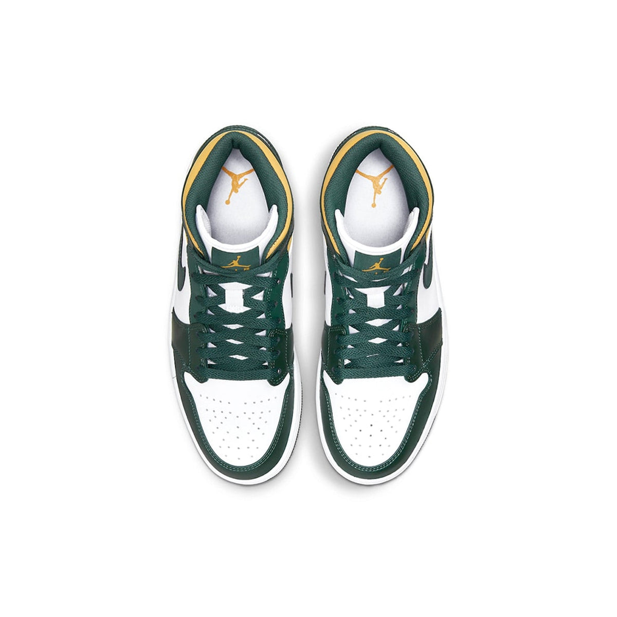 Air Jordan 1 Mid 'Green & Gold'