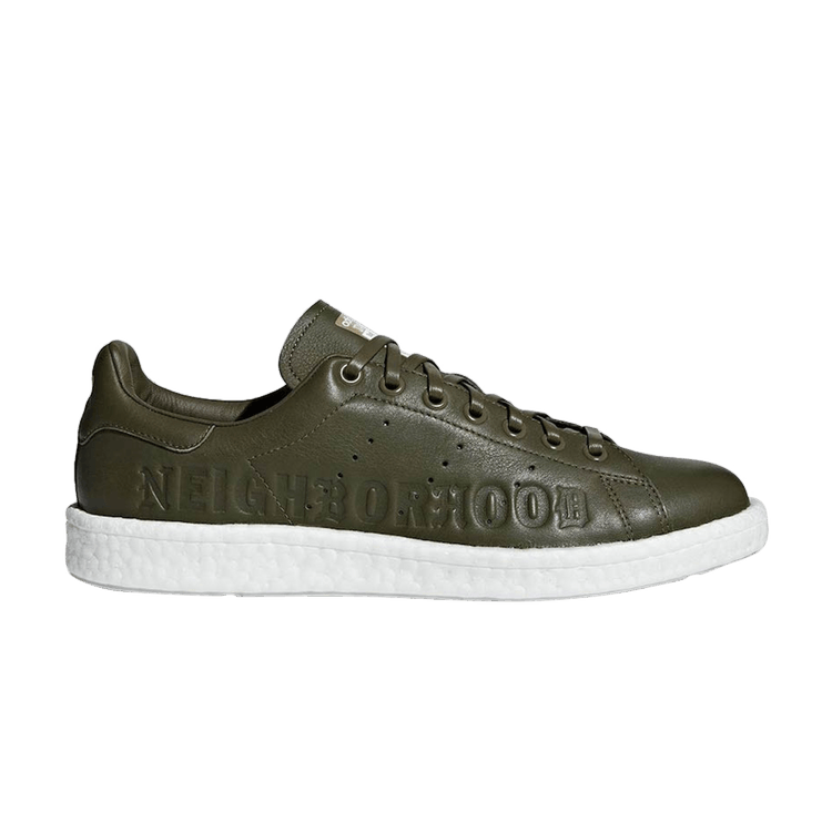 Neighborhood x adidas Stan Smith Boost 'Cali Thornhill Dewitt' — Khaki Green/Khaki Green/White