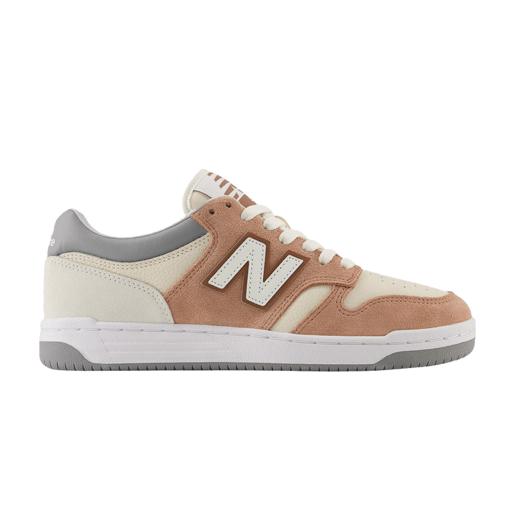 New Balance 480 'Grey Landslide Linen' — Crimson Tint/Washed Coral/Total Orange/Gridiron