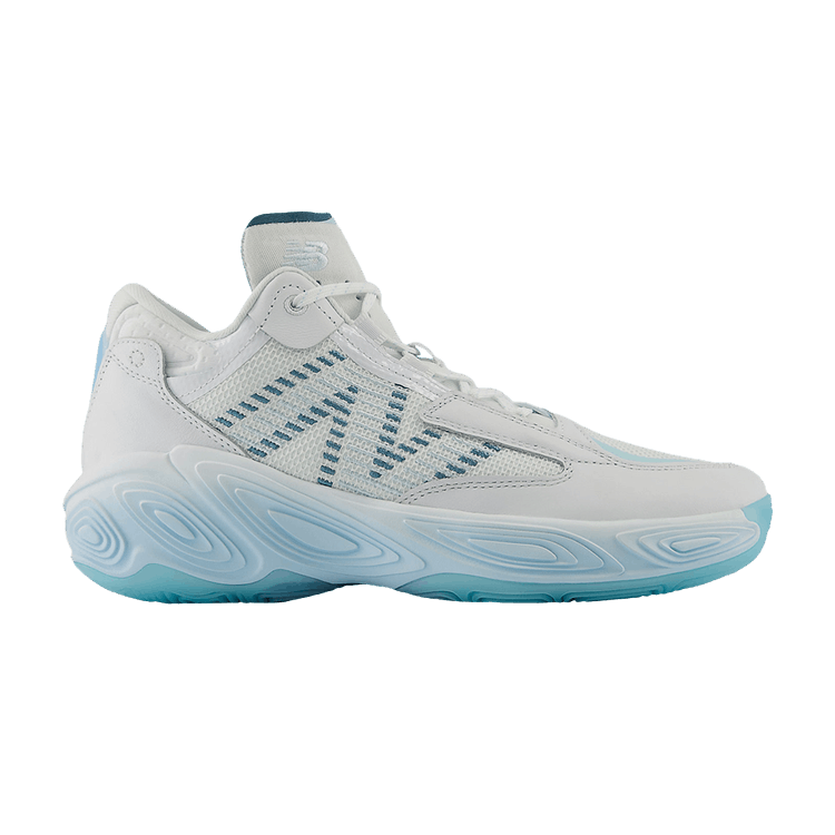 New Balance Fresh Foam BB v2 'Icy' — White/Light Chrome Blue