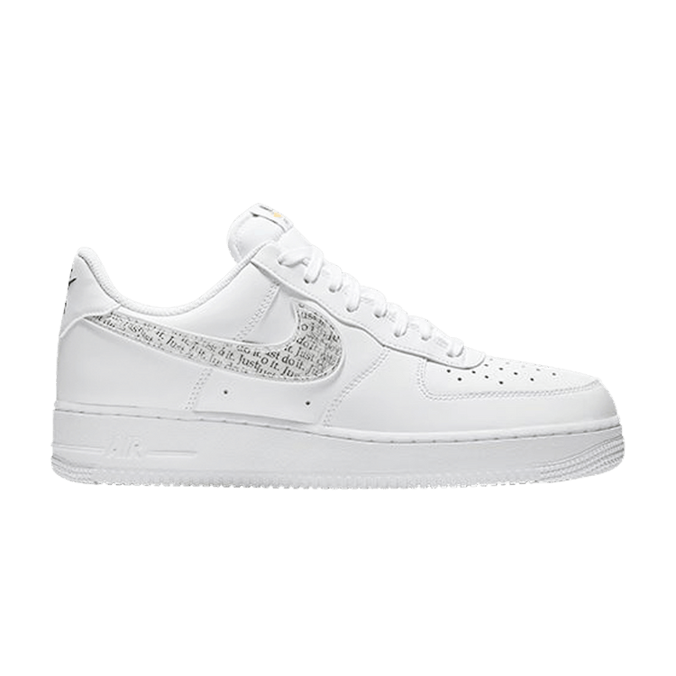 Nike Air Force 1 '07 LV8 'Just Do It' — White/White-Black-Total Orange
