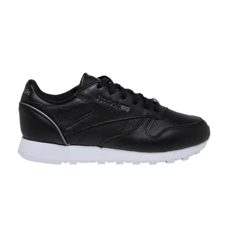 Reebok Wmns Classic Leather HW 'Black' — Black/Silver Metallic/White