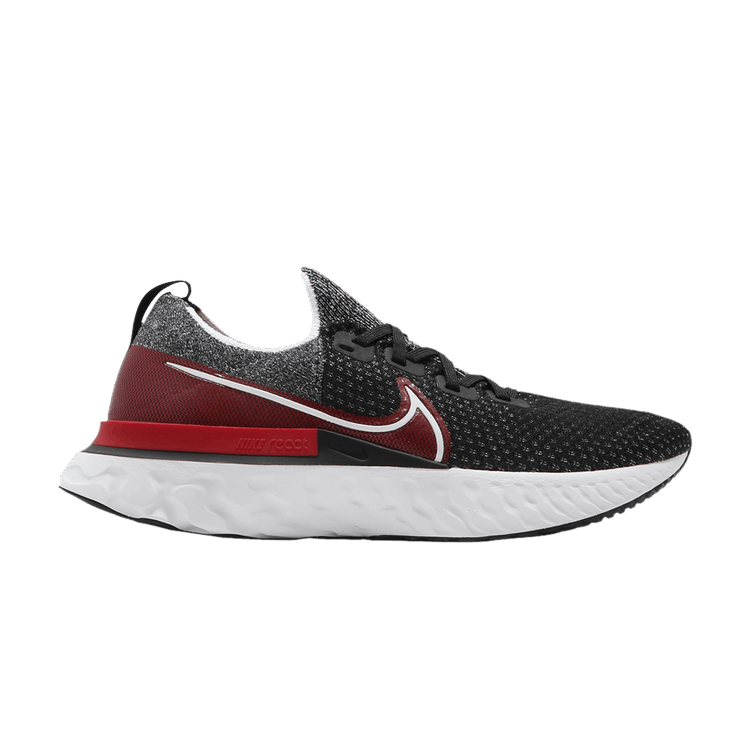 Nike React Infinity Run Flyknit 'Black University Red' — Black/University Red/White