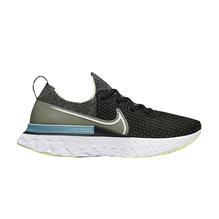 Nike Wmns React Infinity Run Flyknit 'Black Glacier Ice' — Black/Barely Volt/Glacier Ice/White
