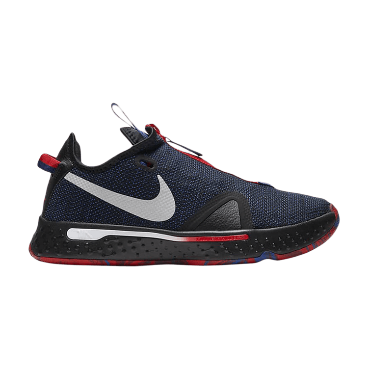 Nike PG 4 'Clippers' — Black/Rush Blue/University Red/Metallic Silver