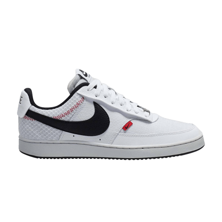 Nike Court Vision Low Premium 'White Black' — White/Black/Photon Dust/Gym Red