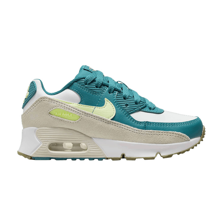 Nike Air Max 90 Leather PS 'Bright Spruce Barely Volt' — White/Bright Spruce/Phantom/Barely Volt