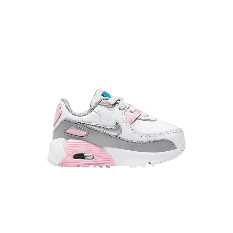 Nike Air Max 90 TD 'Metallic Silver Pink' — Light Smoke Grey/White/Pink/Metallic Silver