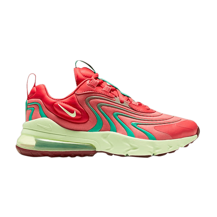 Nike Air Max 270 React ENG GS 'Track Red Neptune Green' — Track Red/Magic Ember/Neptune Green/Barely Volt
