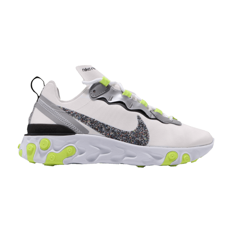 Nike Wmns React Element 55 PRM 'Atmosphere Grey' — White/Atmosphere Grey/Black