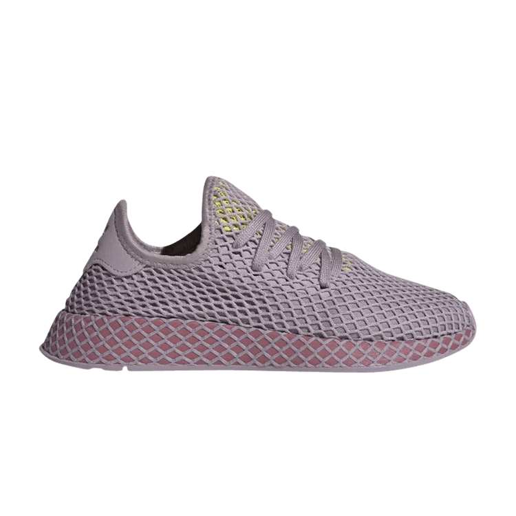 Adidas Wmns Deerupt Runner 'Soft Vision' — Soft Vision/Trace Maroon/Shock Yellow