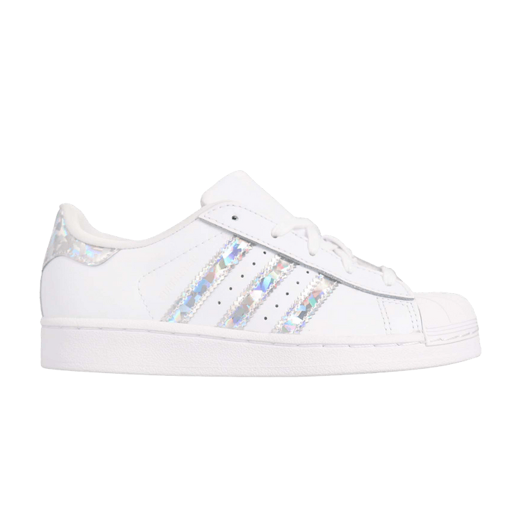 Adidas Superstar J 'Diamond' — Cloud White/Cloud White/Cloud White