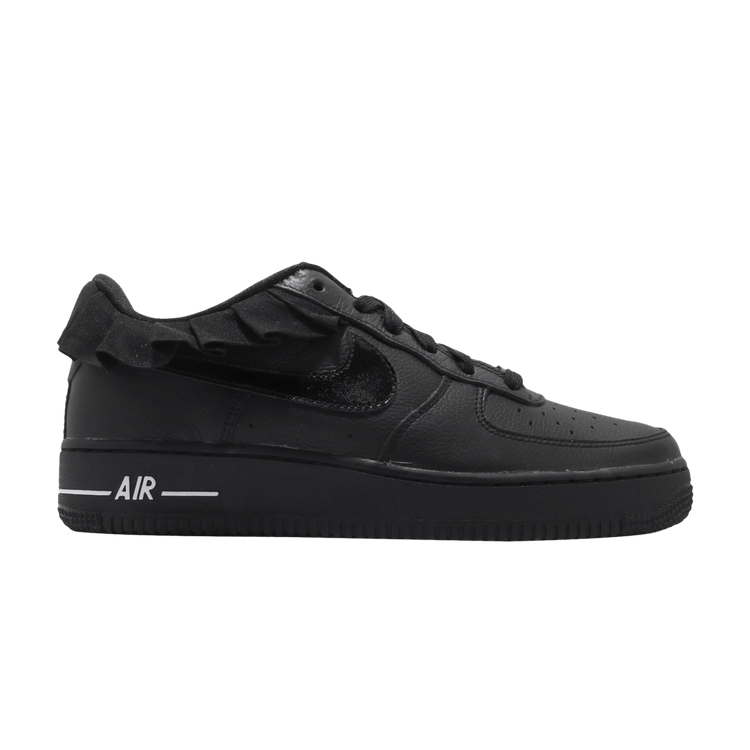 Nike Air Force 1 LV8 Ruffle GS 'Black' — Black/Black/White